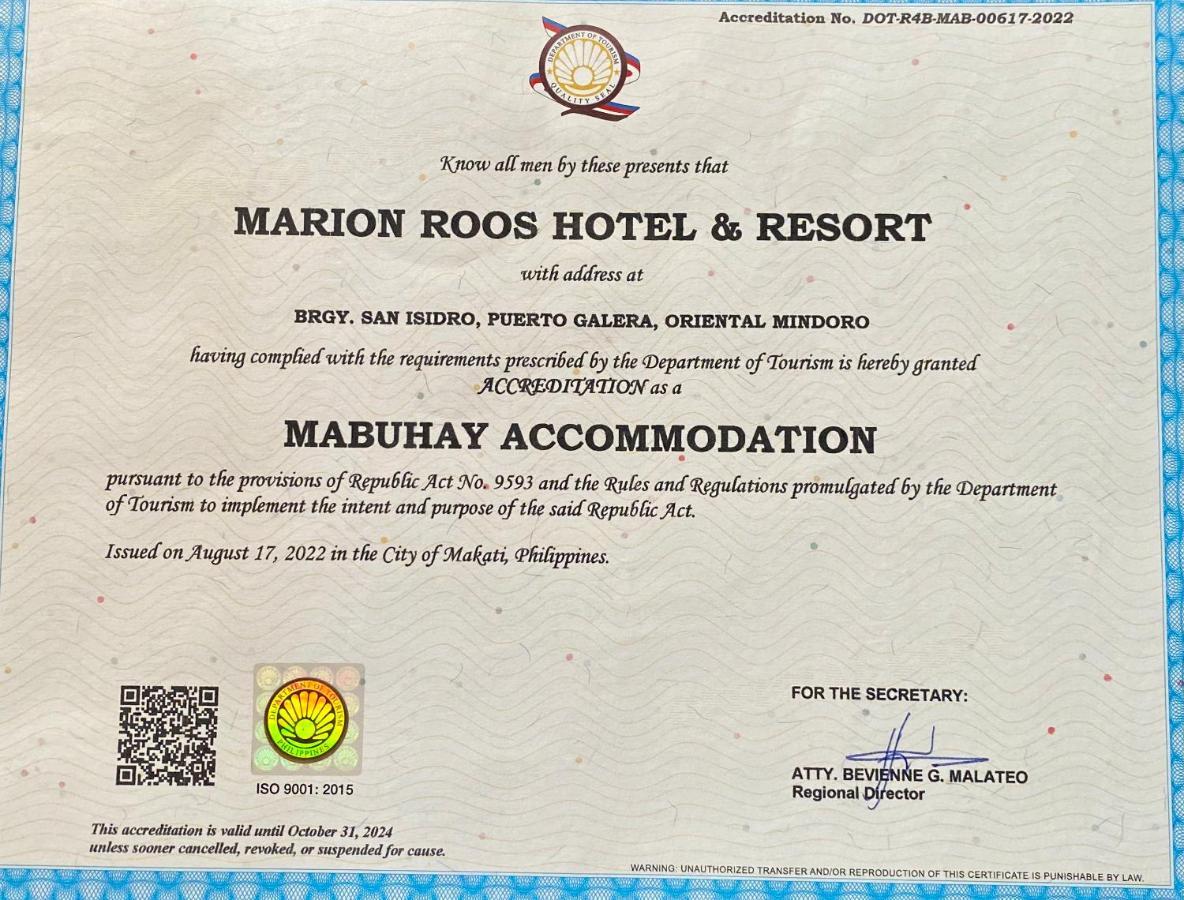 Marion Roos Hotel Puerto Galera Extérieur photo